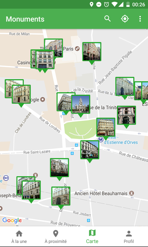 Monuments Historiques liste des Immeubles protégés au titre des