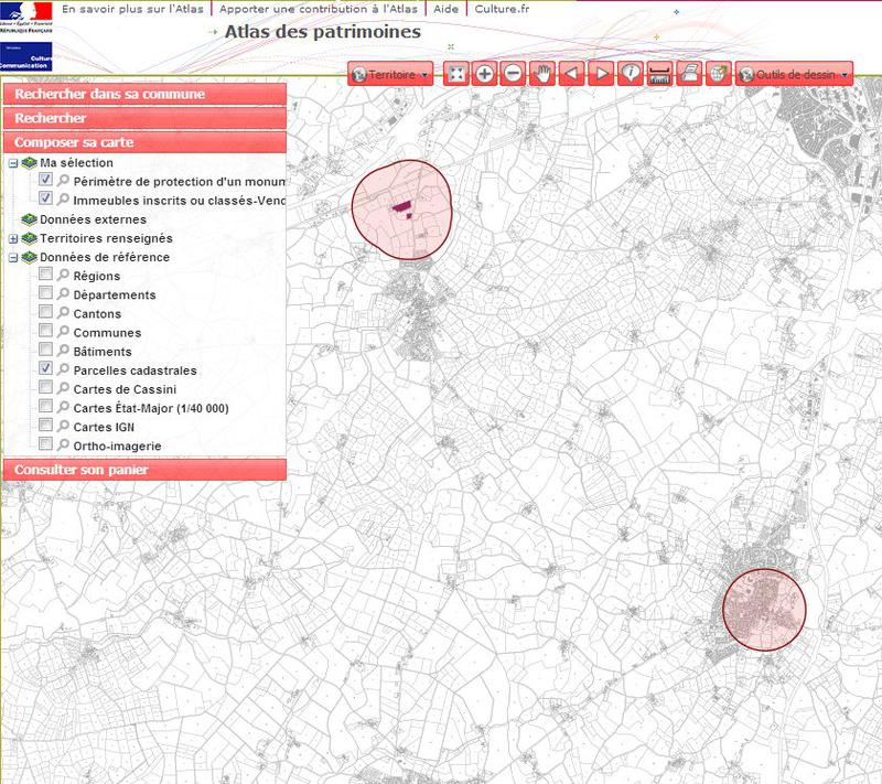 Monuments Historiques liste des Immeubles protégés au titre des